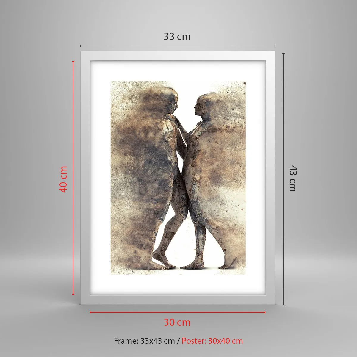 Plakat w białej ramie - Z prochu powstali, by kochać - 30x40 cm