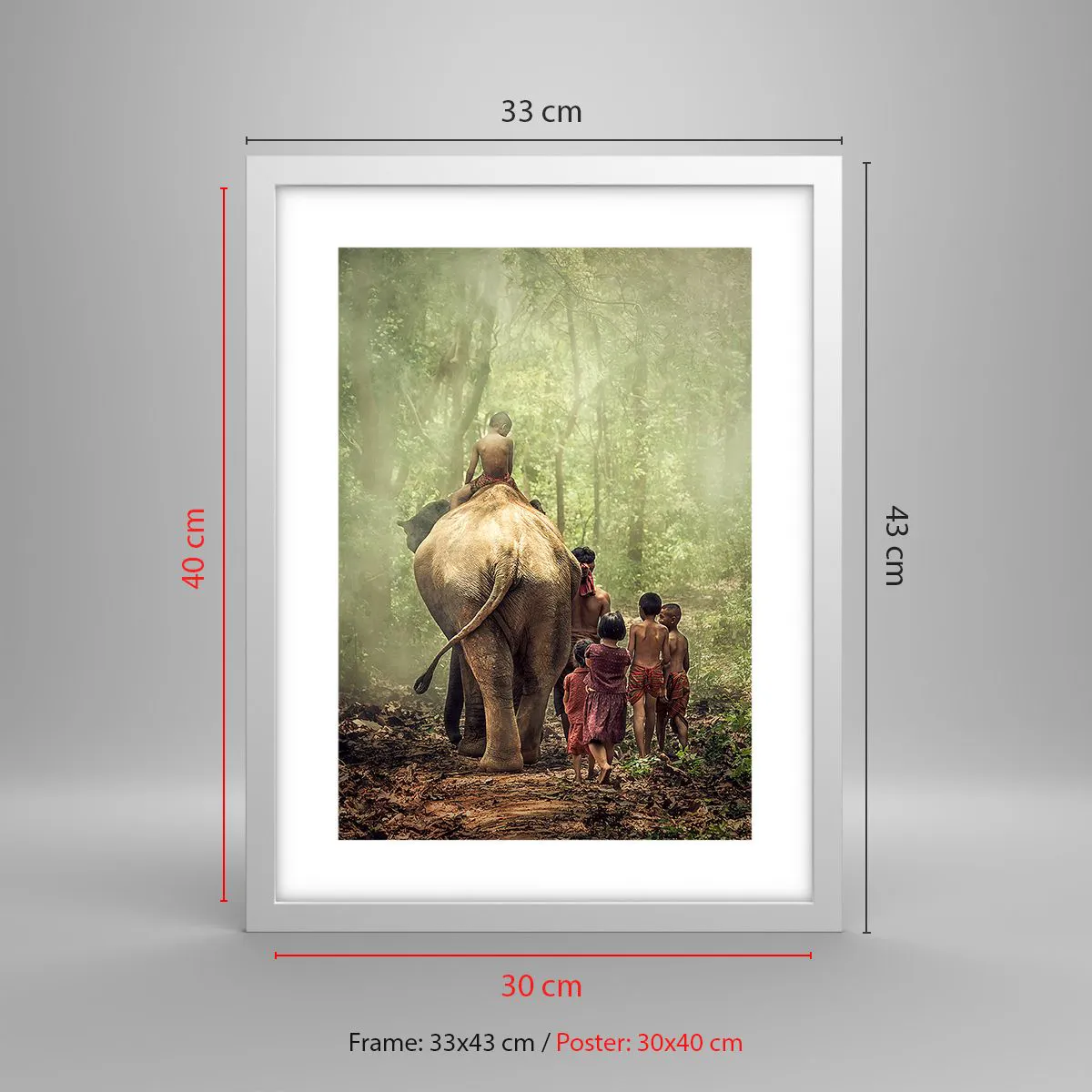 Poster in white frmae - New Jungle Book - 30x40 cm