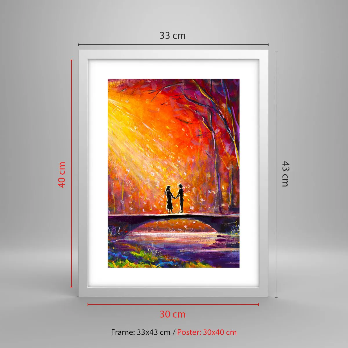 Affiche dans un cadre blanc - Poster - Le ciel les aime aussi - 30x40 cm