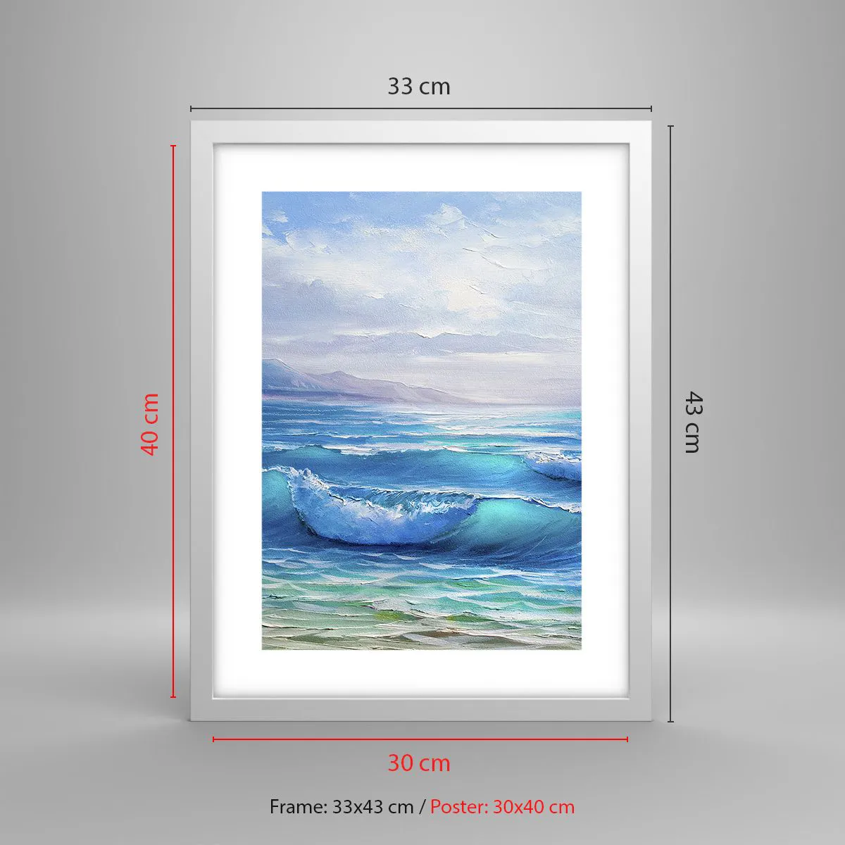 Affiche dans un cadre blanc - Poster - Il apporte un soulagement - 30x40 cm