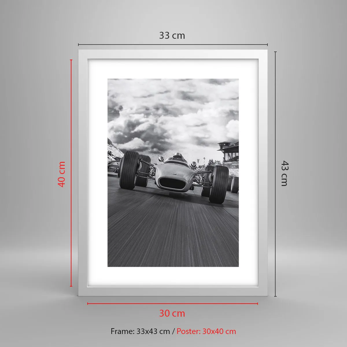 Póster en marco blanco - ¡Hay poder! - 30x40 cm