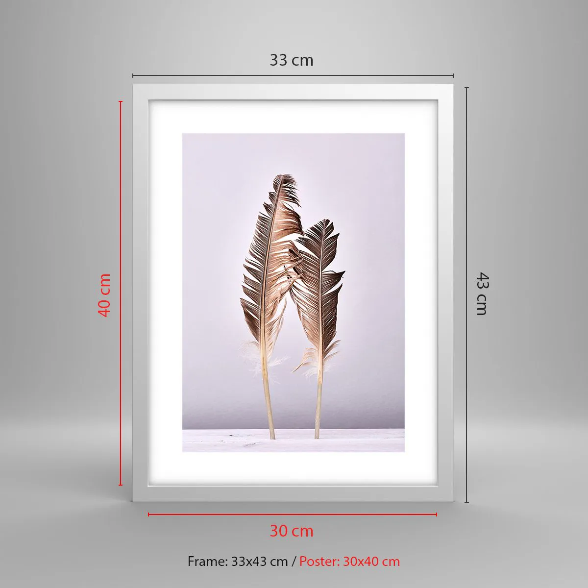 Poster in white frmae - Against Nothingness - 30x40 cm