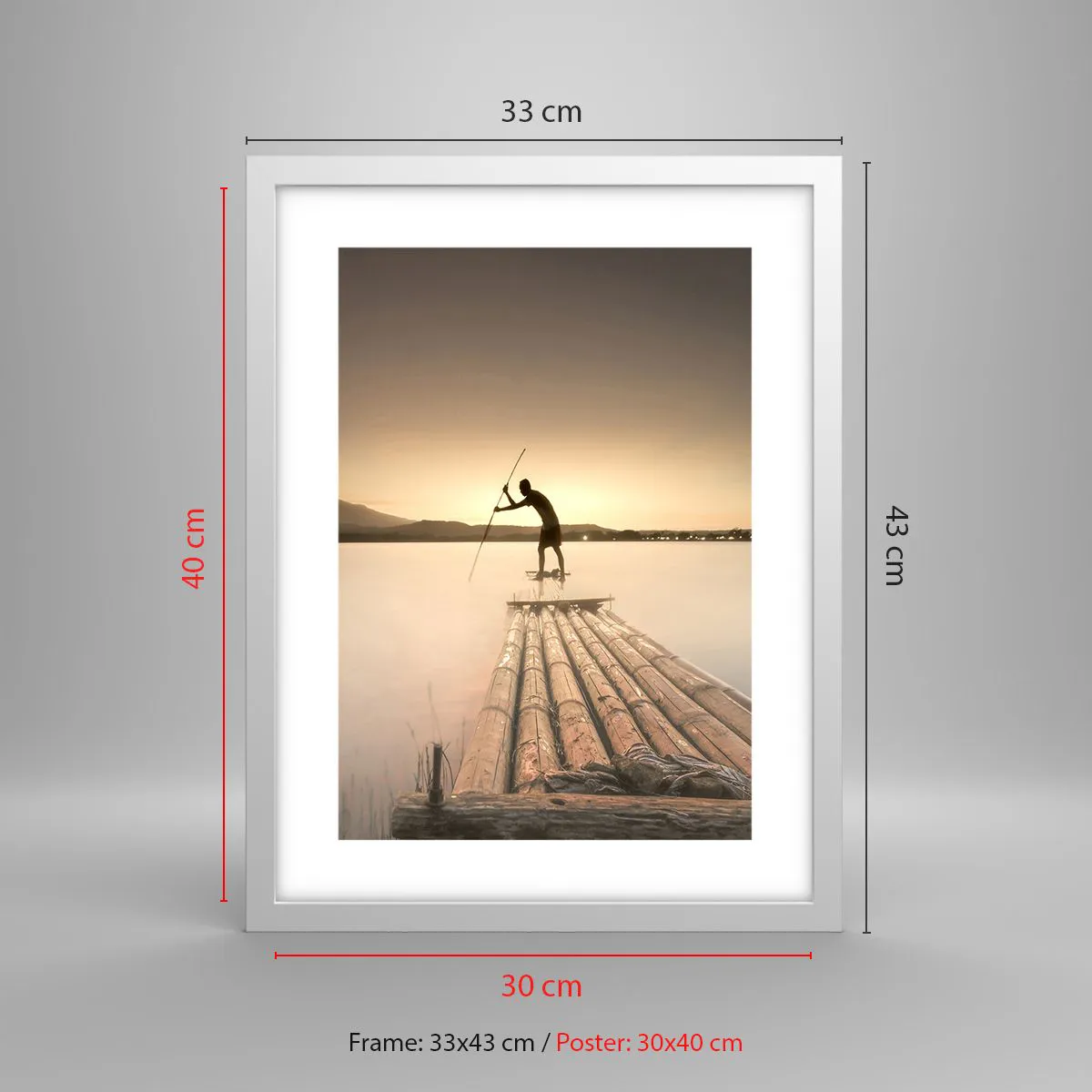 Affisch i vit ram - Före avkoppling - 30x40 cm