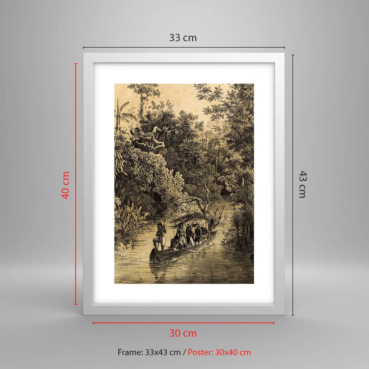 Poszter fekete keretben - Expedíció a forráshoz - 30x40 cm