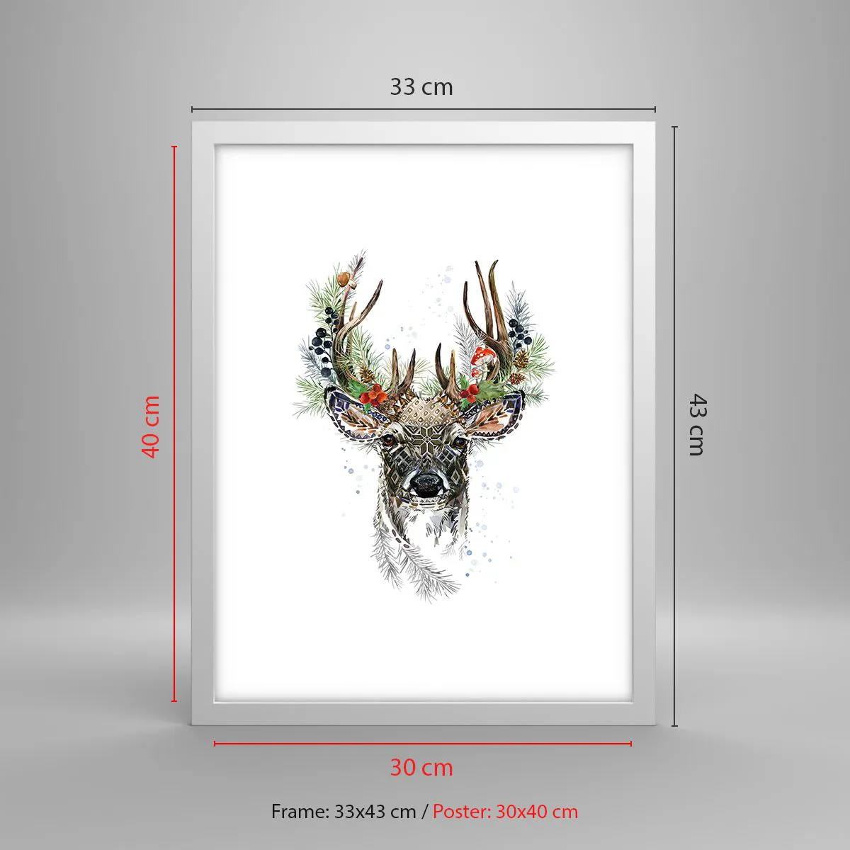 Affiche dans un cadre blanc - Poster - En robe de fête - 30x40 cm