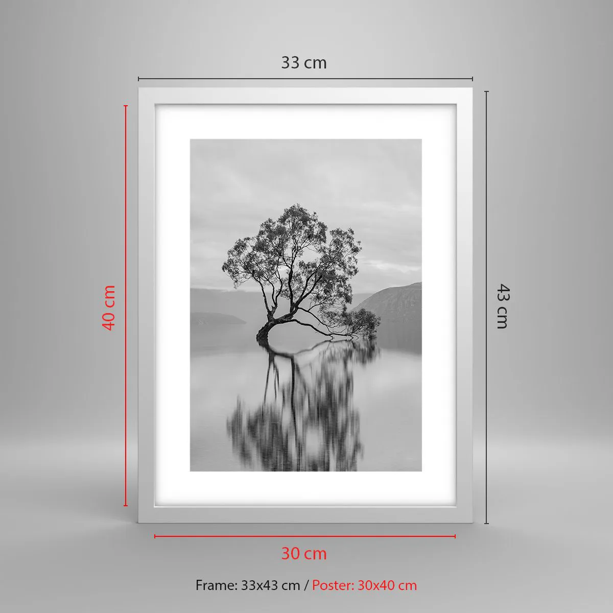 Affiche dans un cadre blanc - Poster - Un tel pays existe - 30x40 cm