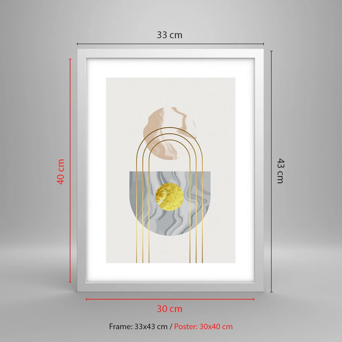 Plagát v bielom ráme - Jas a žiarivosť - 30x40 cm