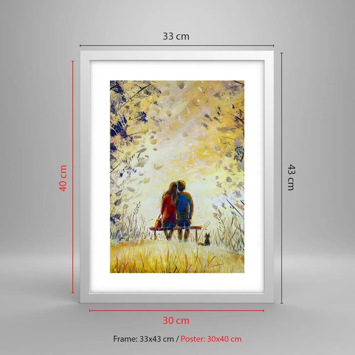 Poszter fekete keretben - Varázslatos pillanat - 30x40 cm