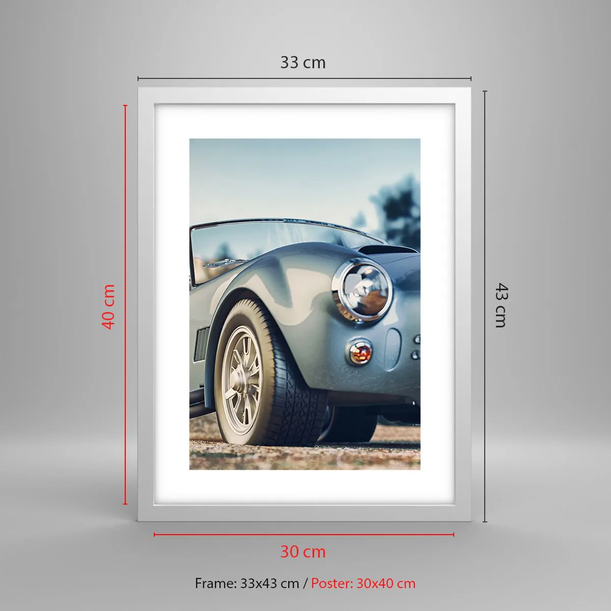 Affiche dans un cadre blanc - Poster - Ce qui compte c'est le style - 30x40 cm