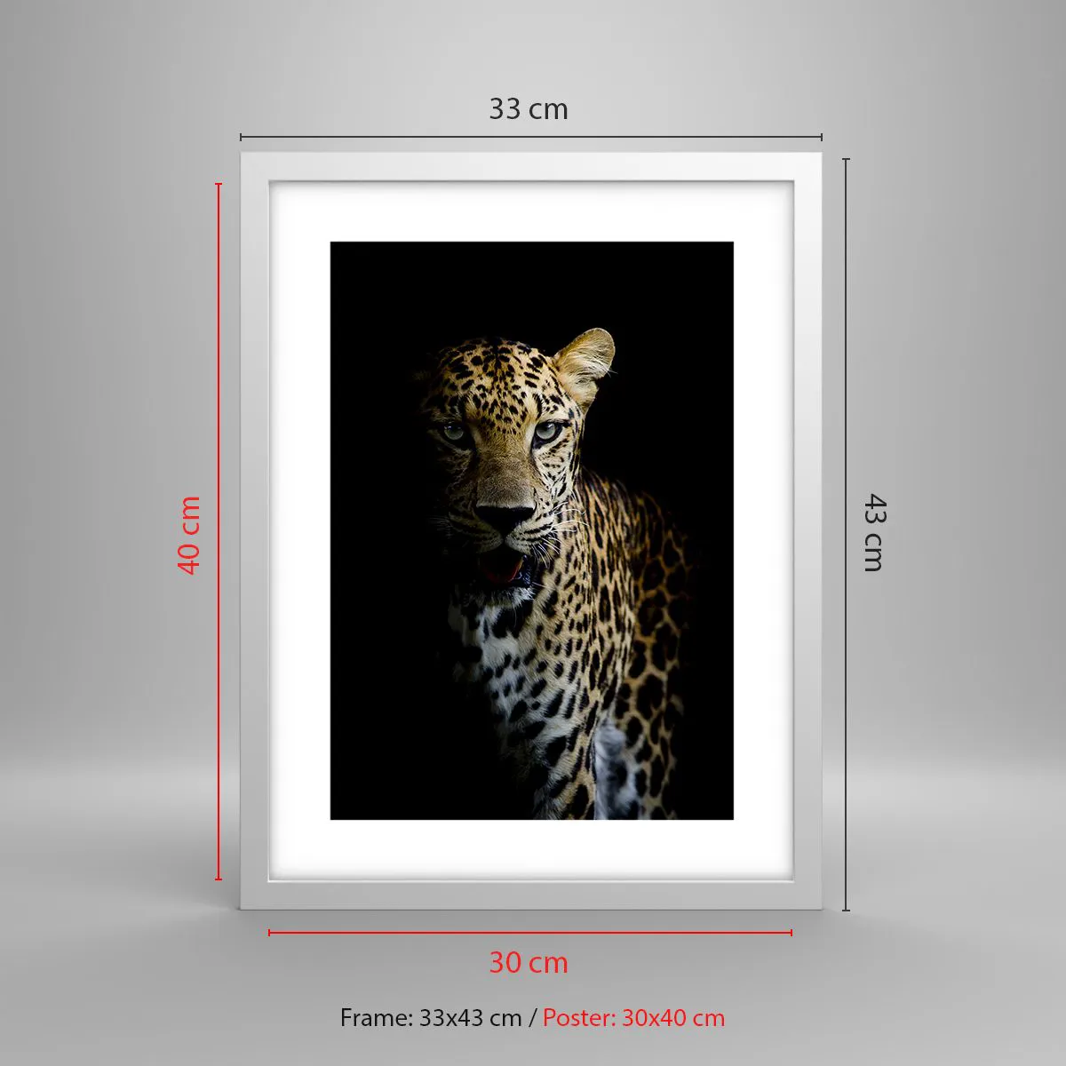 Affisch i vit ram - Mörk skönhet - 30x40 cm