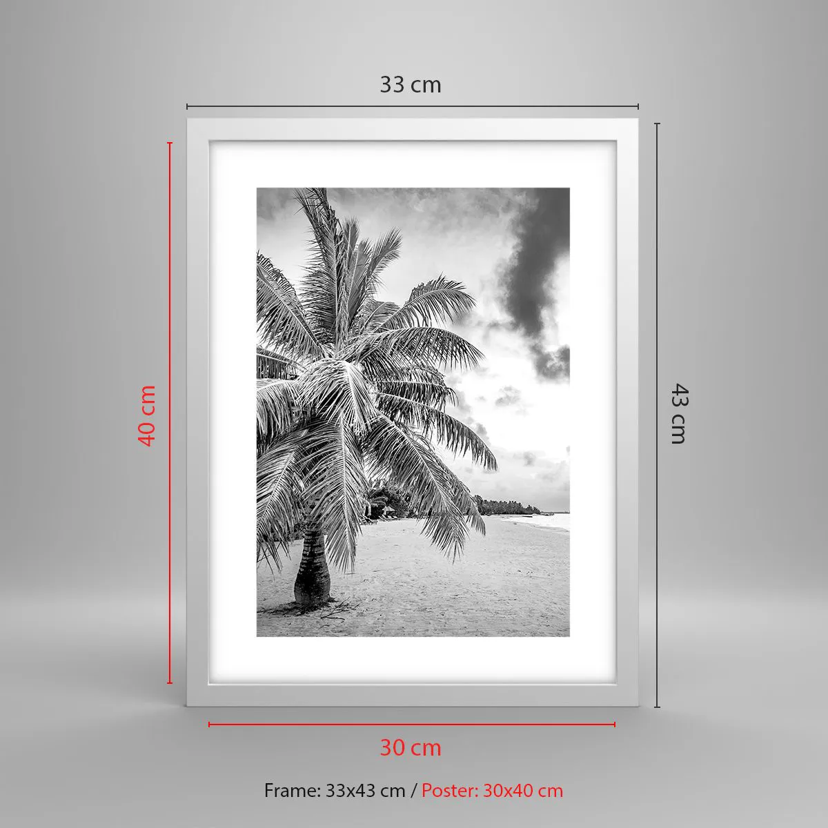 Affisch i vit ram - När du längtar efter ensamheten... - 30x40 cm