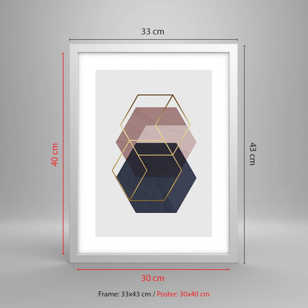 Plakat w białej ramie - Siła prostoty - 30x40 cm