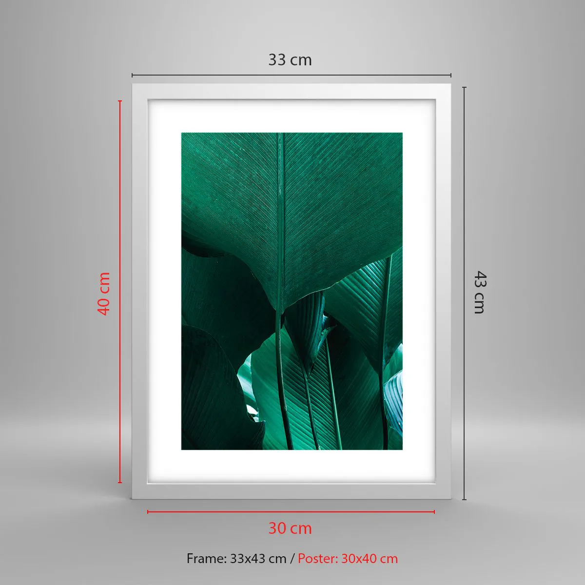 Poster in white frmae - Turned towards Light - 30x40 cm