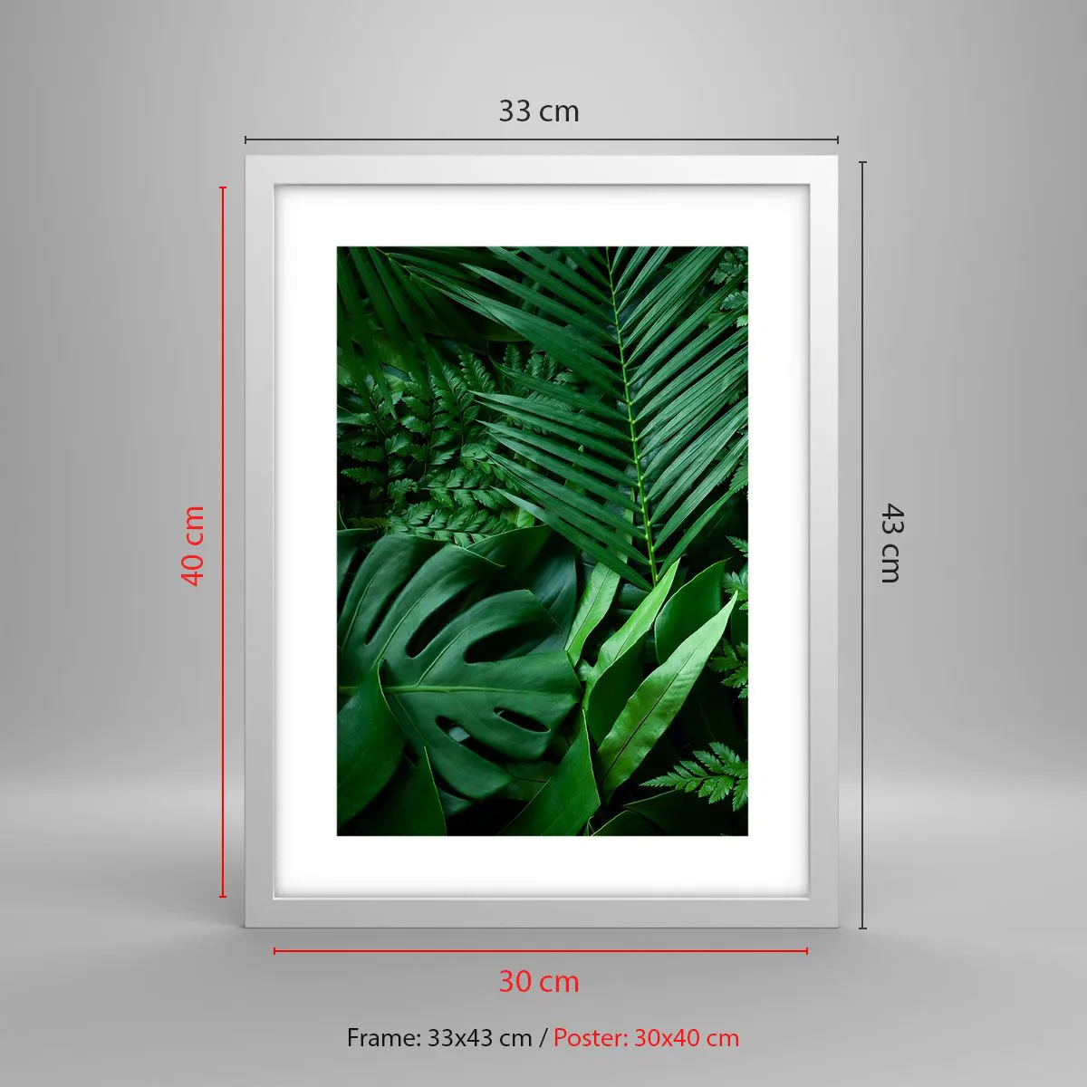Poster in white frmae - In a Green Hug - 30x40 cm