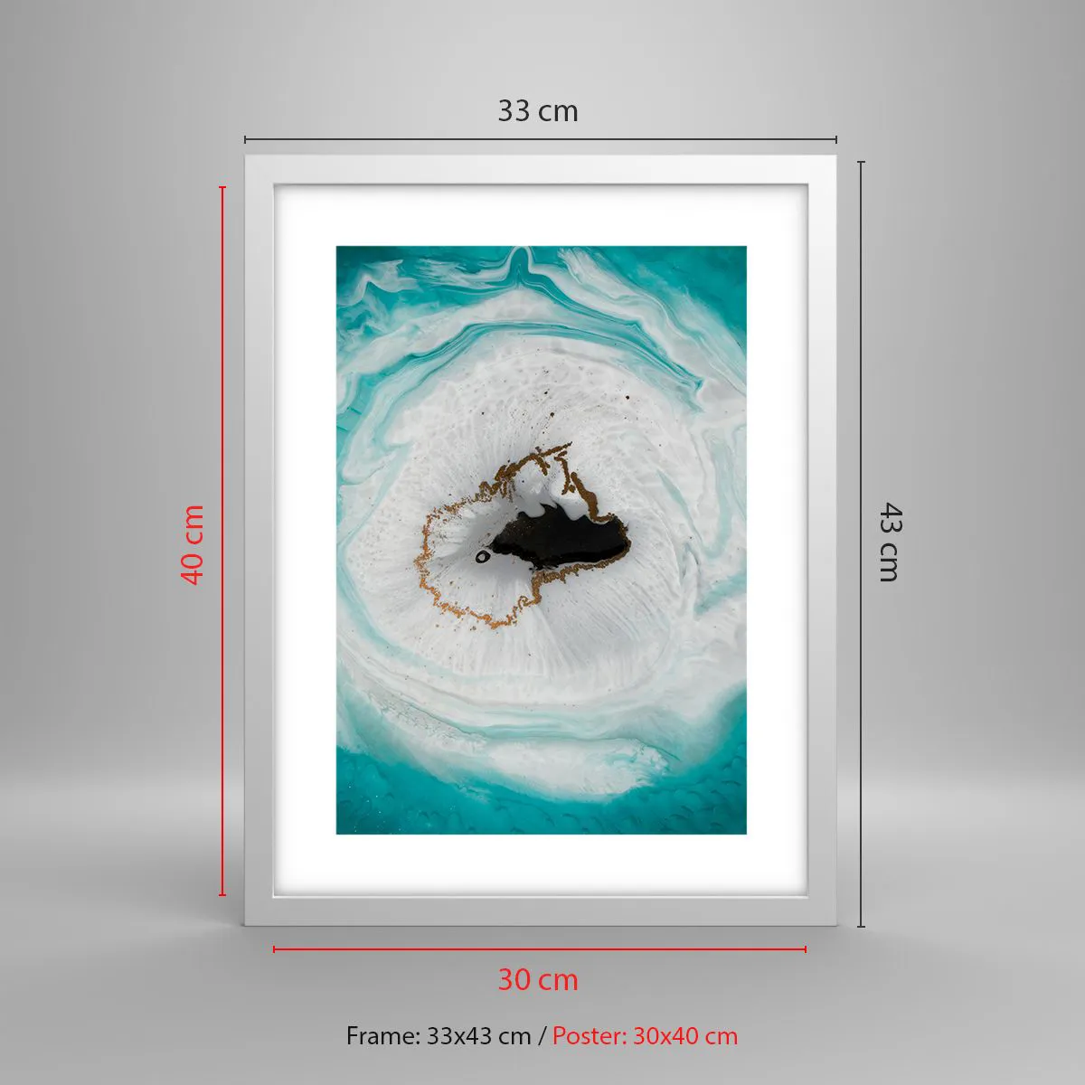 Poster in einem weißen Rahmen - Nach Innen eindringen - 30x40 cm