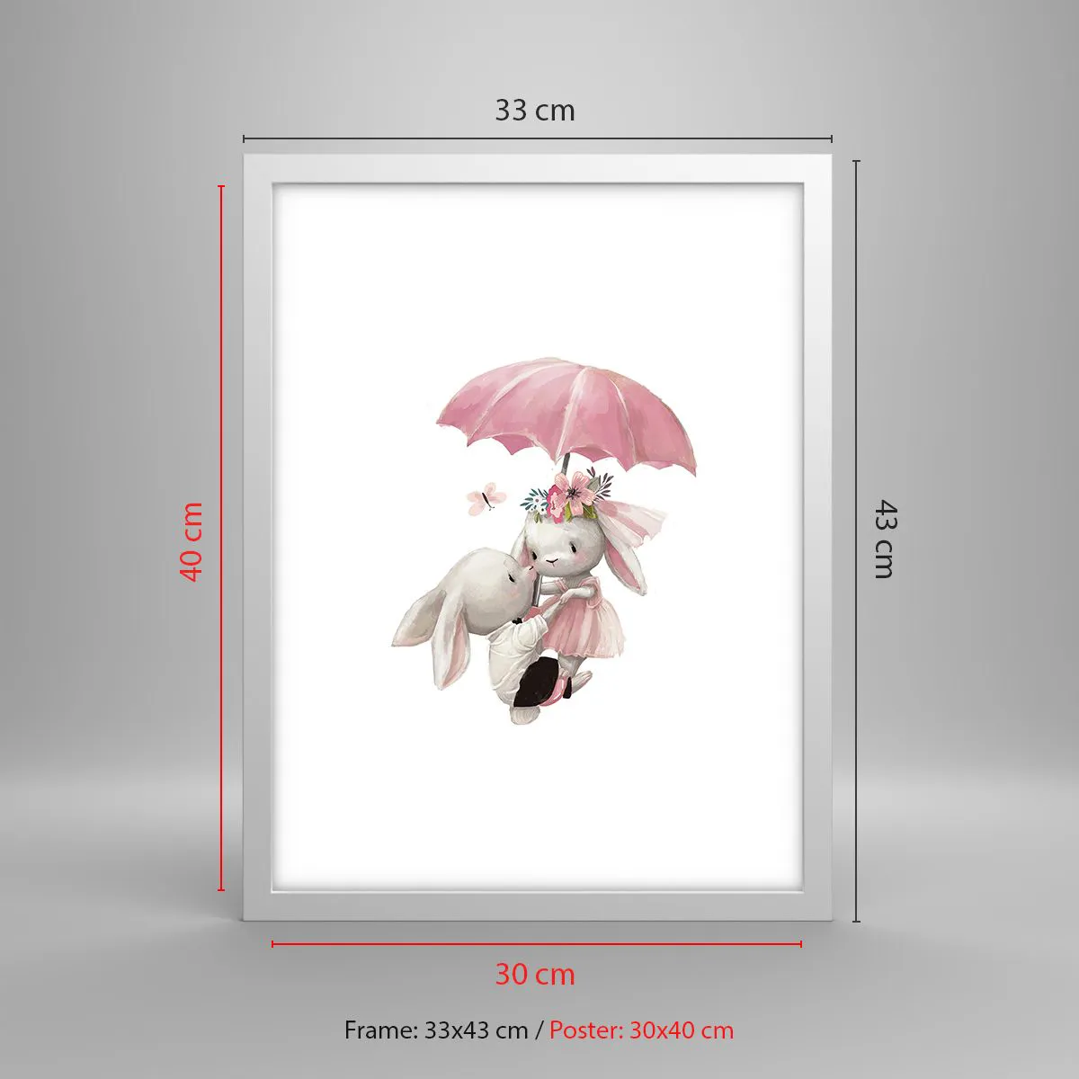 Poster in white frmae - This Is Love - 30x40 cm