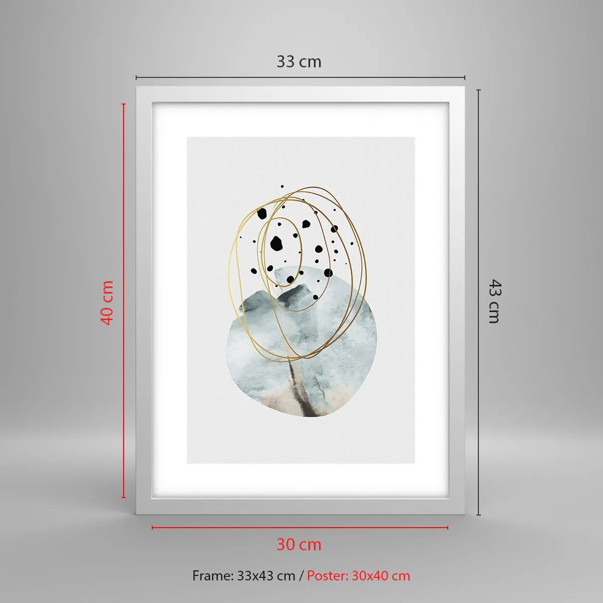 Poster in einem weißen Rahmen - Vom Weltraum umarmt - 30x40 cm