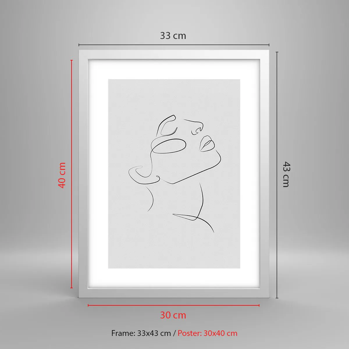 Affiche dans un cadre blanc - Poster - Méandre du rêve - 30x40 cm