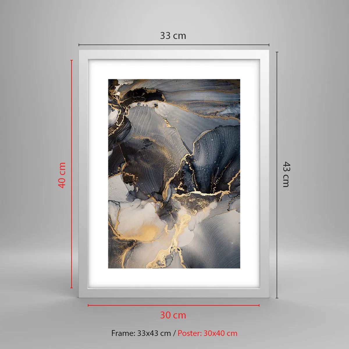 Pôster em moldura branca - A vida da pedra - 30x40 cm