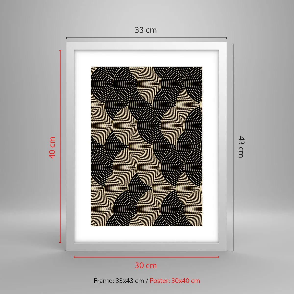 Plakat i hvid ramme - Enhed i mangfoldighed - 30x40 cm