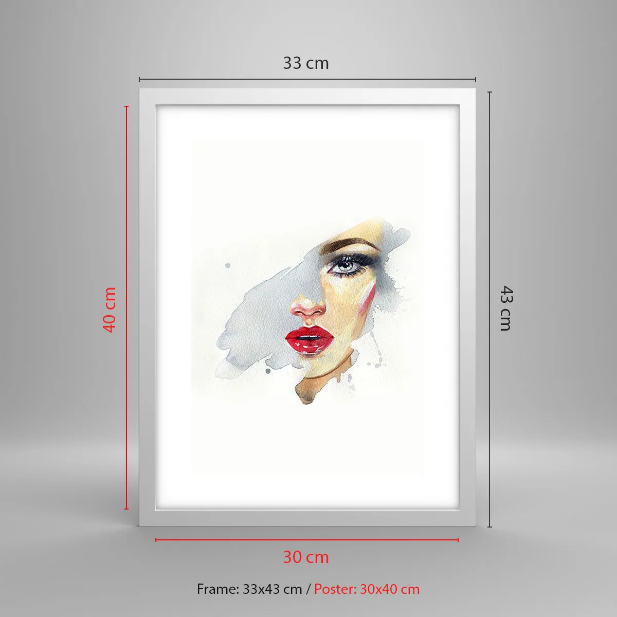 Poszter fekete keretben - Egy vízcsepp tükörkép  - 30x40 cm