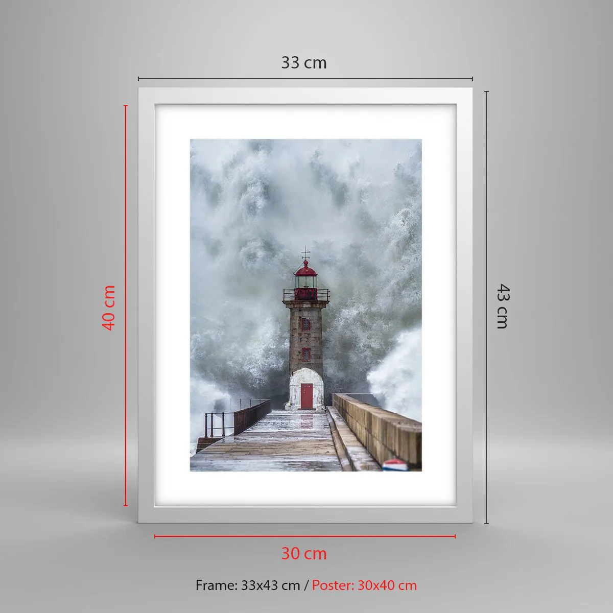 Poszter fekete keretben - A vizek ordítása, a vihar zaja - 30x40 cm