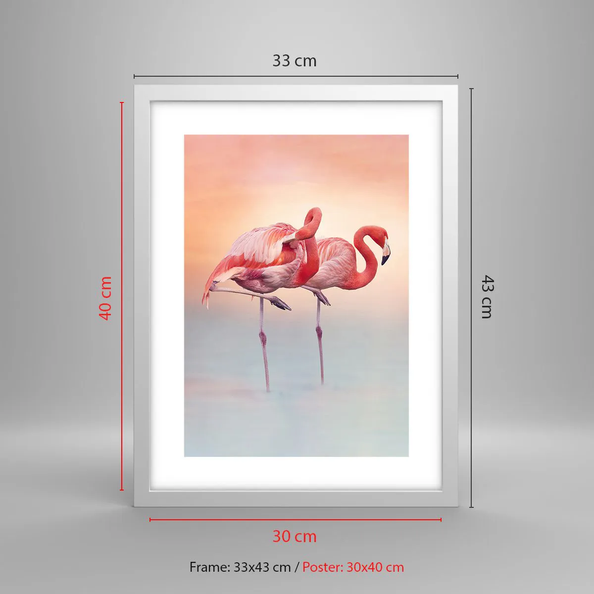 Poster in cornice bianca - Nel colore del sole al tramonto - 30x40 cm