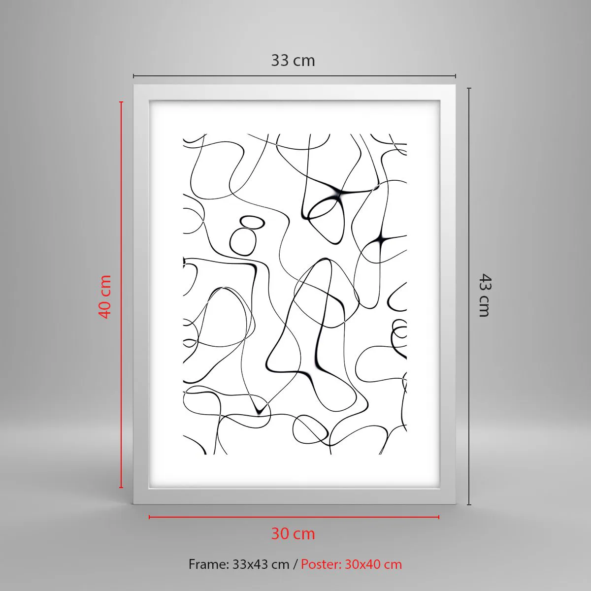 Affisch i vit ram - Livets stigar, ödets tur - 30x40 cm
