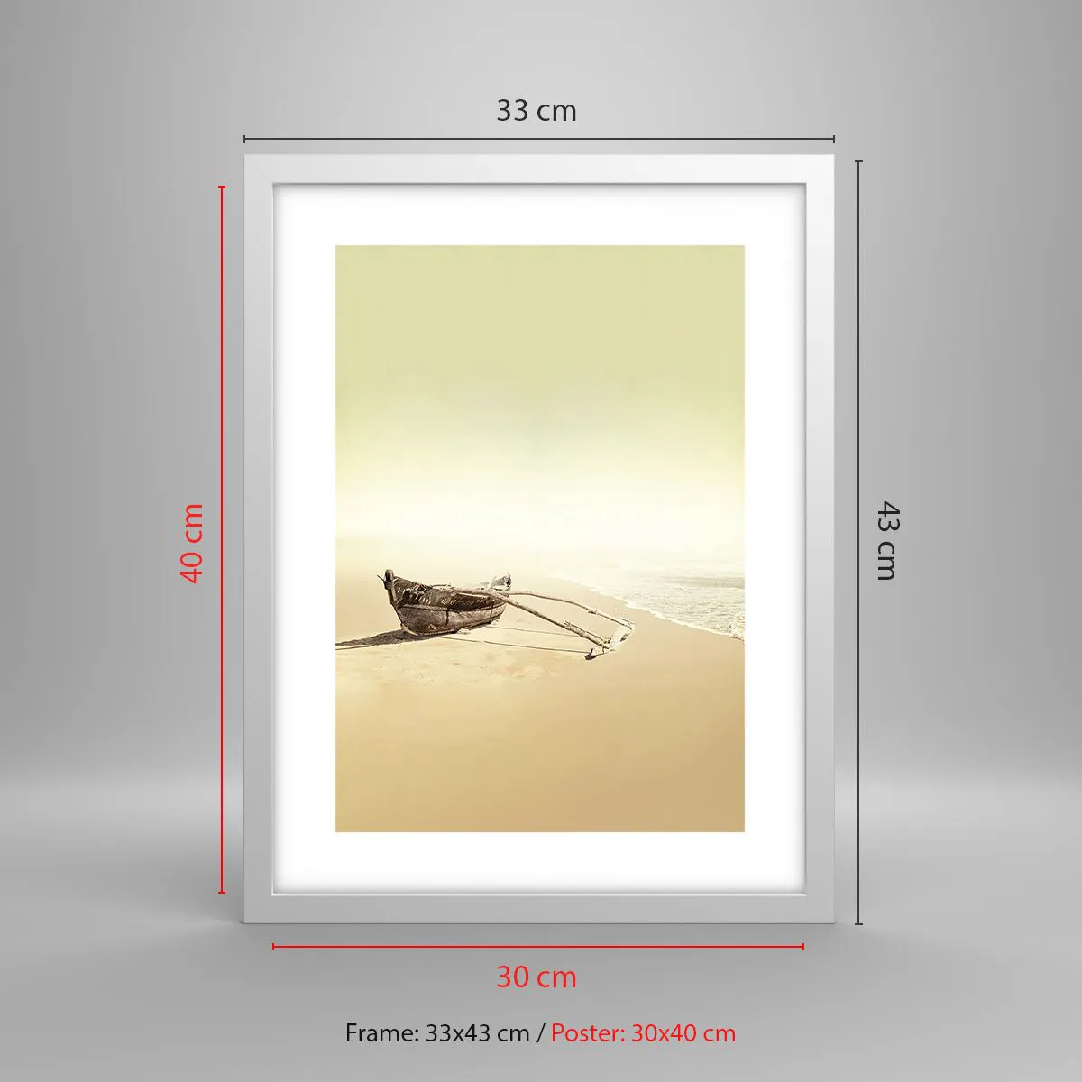 Affiche dans un cadre blanc - Poster - Mémoire des mers du sud - 30x40 cm