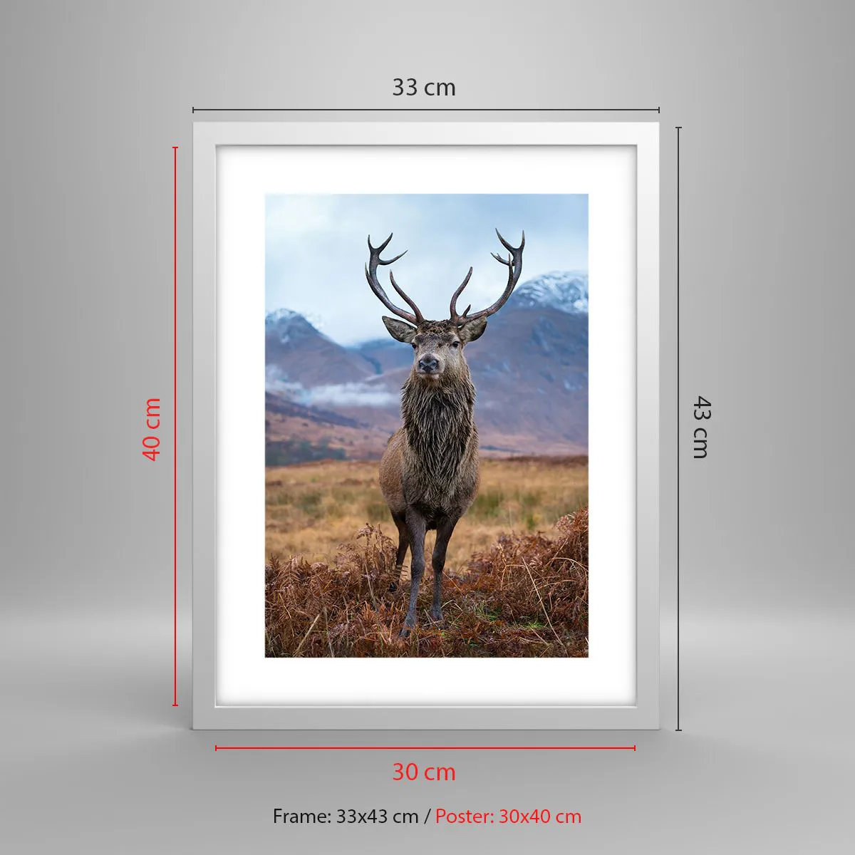 Póster en marco blanco - En mi propia tierra - 30x40 cm