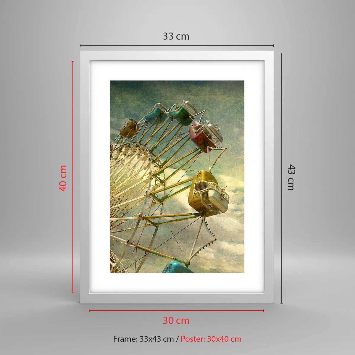 Poster in een witte lijst - Het zal zo zijn, het zal leuk zijn..., - 30x40 cm