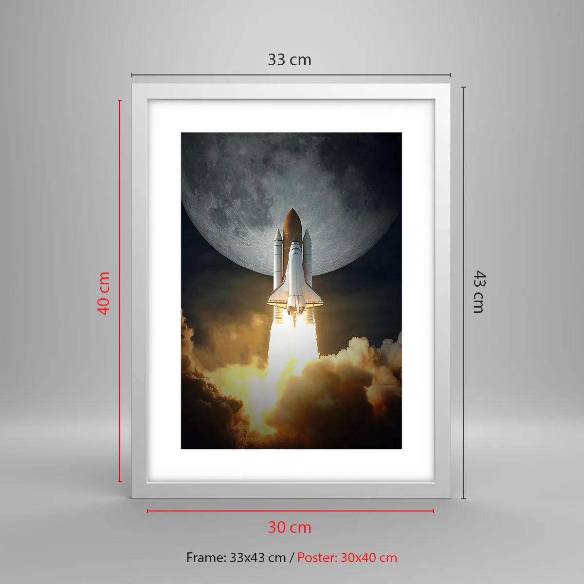 Poster in white frmae - Beginning of Unearthly Adventure - 30x40 cm