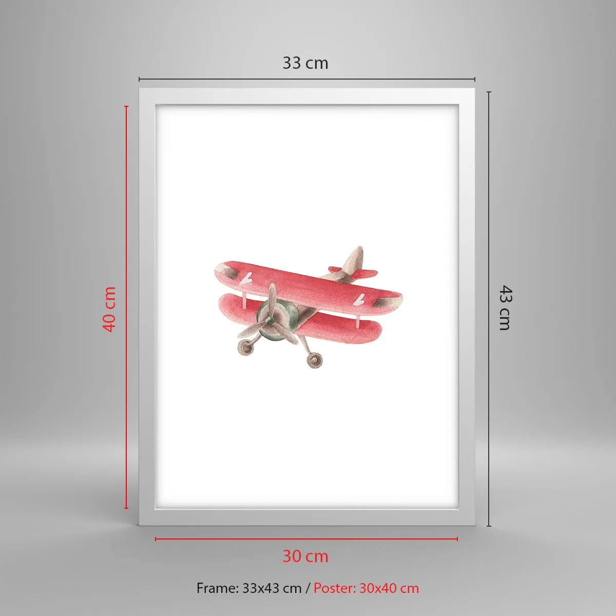 Poster in white frmae - Ready for High Flghts - 30x40 cm