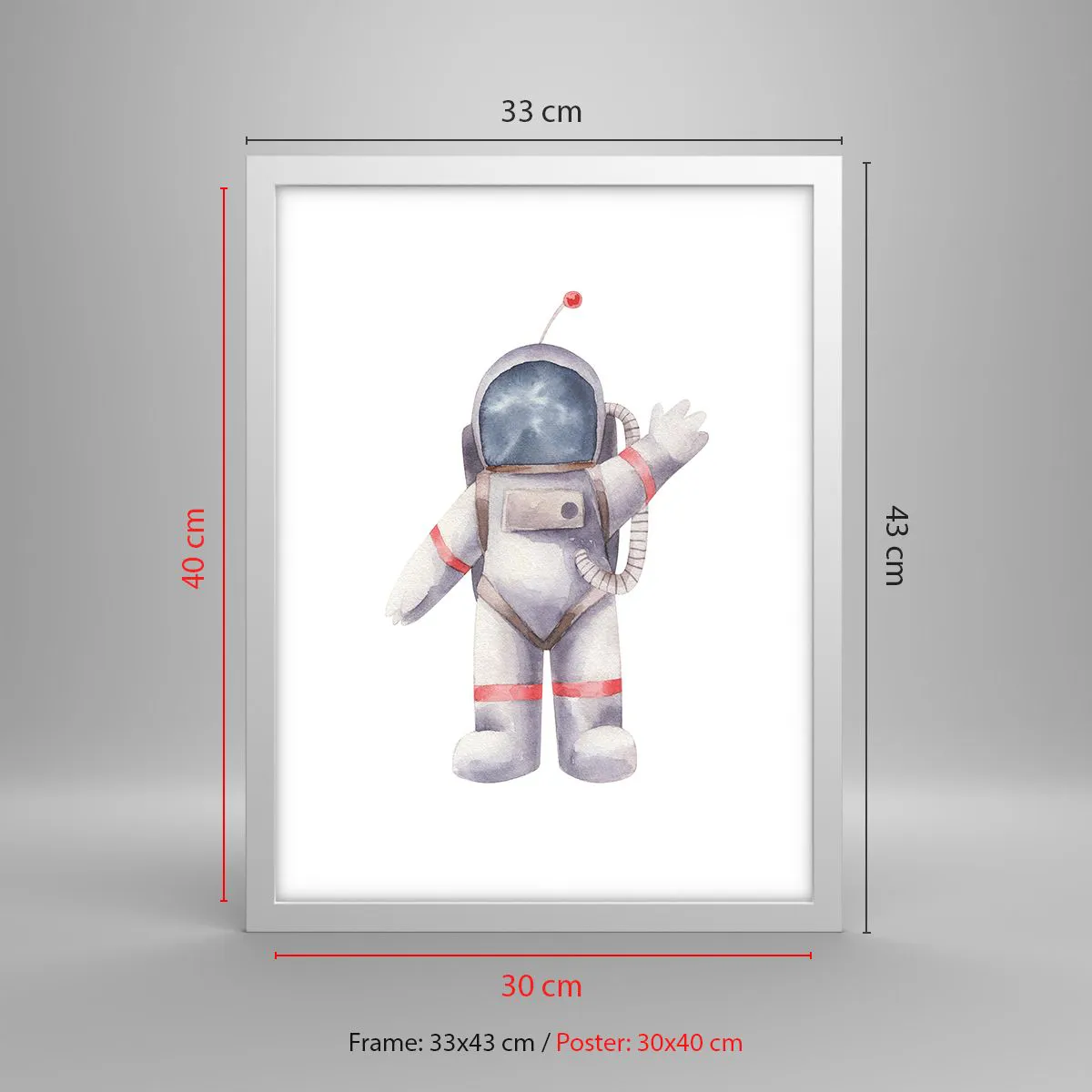 Affisch i vit ram - Det var allt för nu! - 30x40 cm