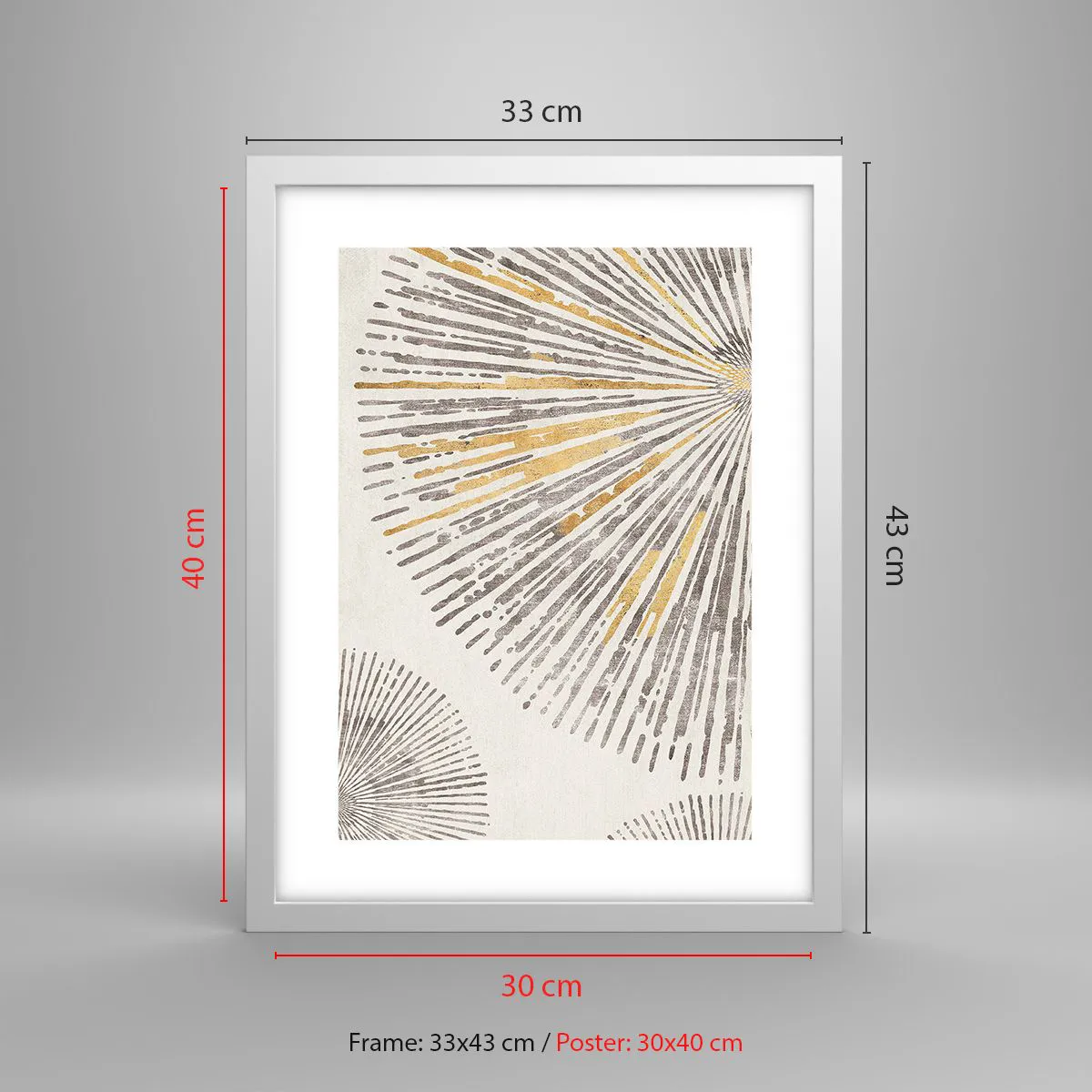 Affisch i vit ram - Radiens skönhet - 30x40 cm