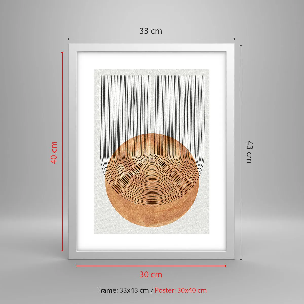 Póster en marco blanco - Una composición soleada - 30x40 cm