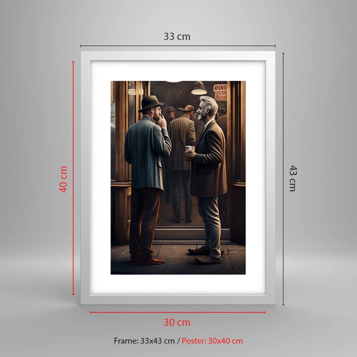 Plakat w białej ramie - Dobra chwila dnia - 30x40 cm