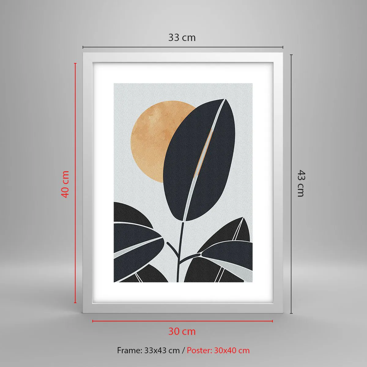 Affiche dans un cadre blanc - Poster - Une chaude journée d'été - 30x40 cm