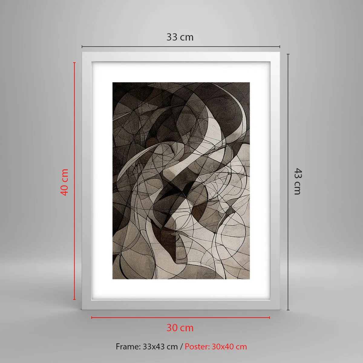 Plagát v bielom ráme - Obeh farieb Zeme - 30x40 cm