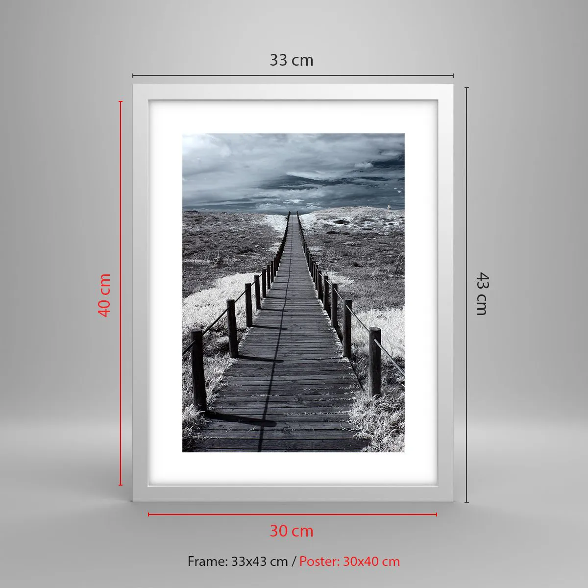 Plakat w białej ramie - Na sam brzeg - 30x40 cm