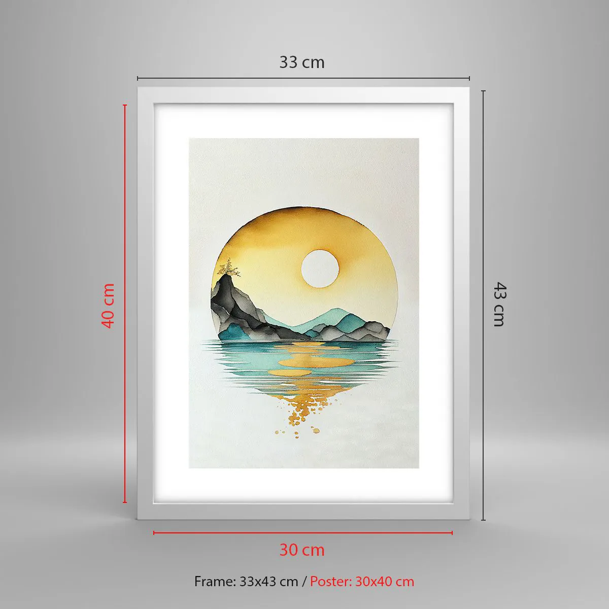 Poster in white frmae - In the Circle of Beauty - 30x40 cm