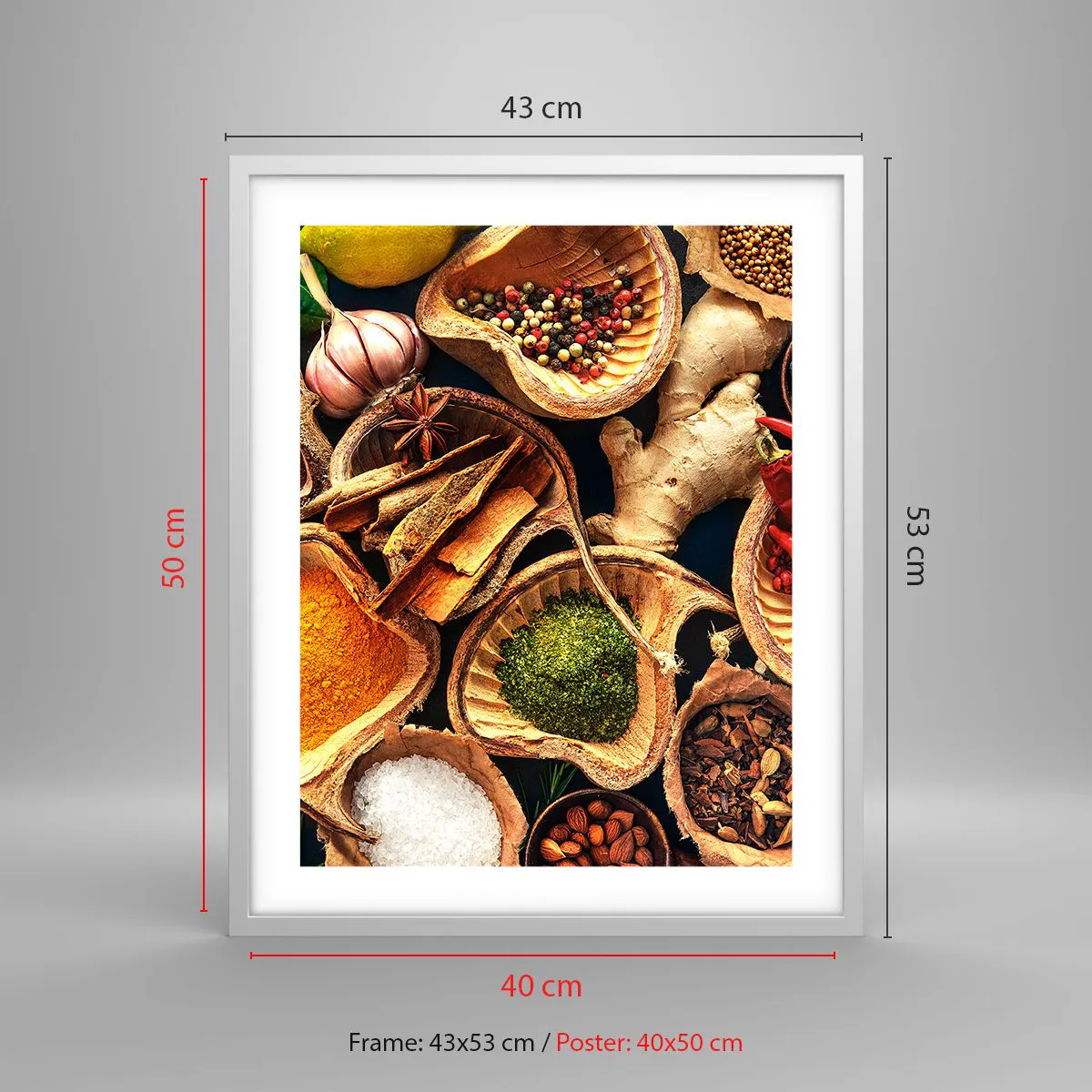 Plakat i hvid ramme - Tag, hvad du vil have - 40x50 cm