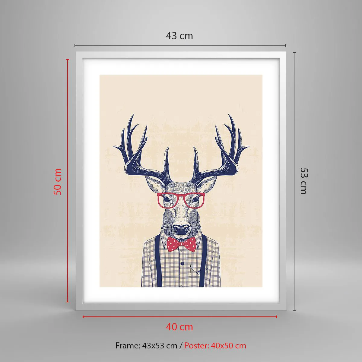 Affiche dans un cadre blanc - Poster - Une extravagance amusante - 40x50 cm