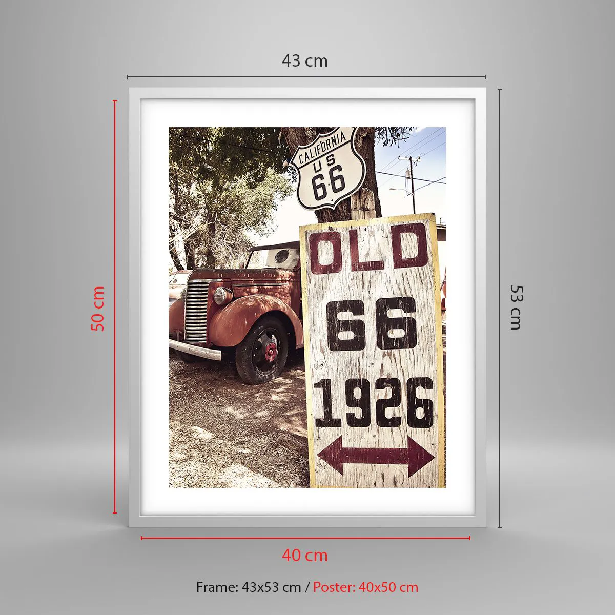 Plakát v bílém rámu - Legenda americké provincie - 40x50 cm