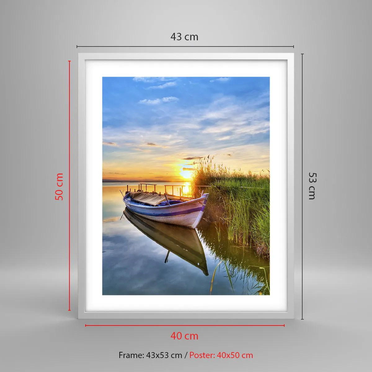 Affiche dans un cadre blanc - Poster - La crique où les rêves deviennent réalité - 40x50 cm