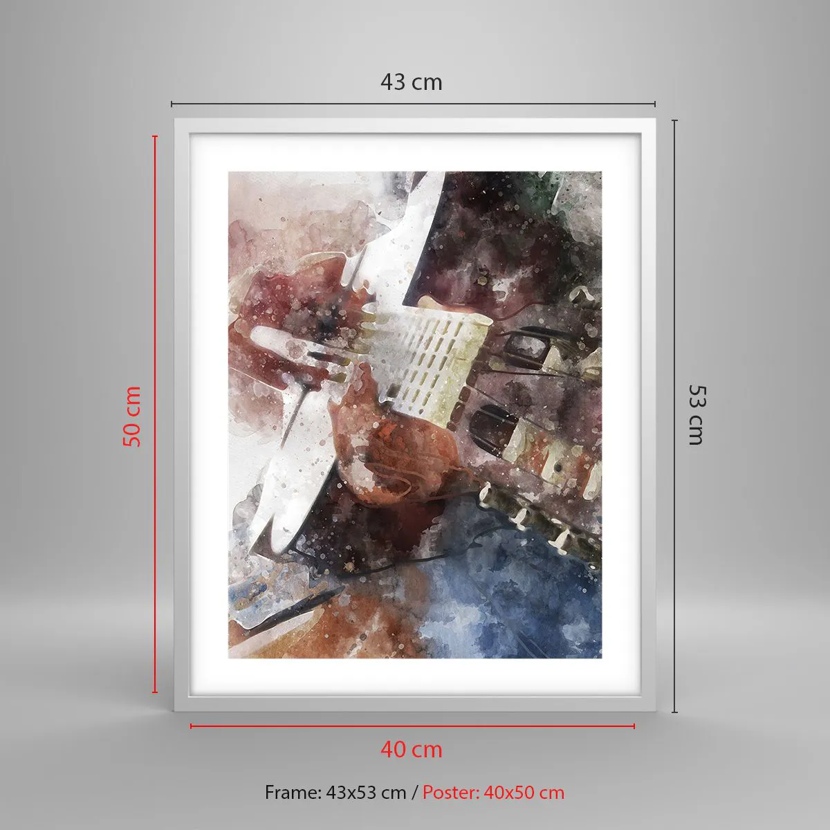 Affiche dans un cadre blanc - Poster - Et qu'en pensez-vous ? - 40x50 cm