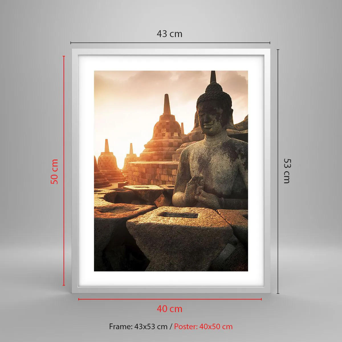 Plakát v bílém rámu - Počasí velké moudrosti - 40x50 cm