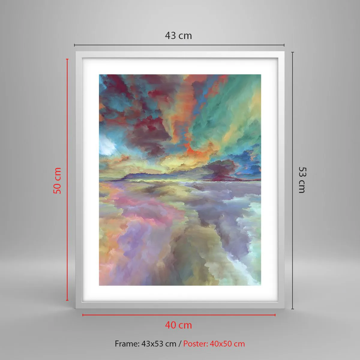 Affiche dans un cadre blanc - Poster - Deux paradis - 40x50 cm