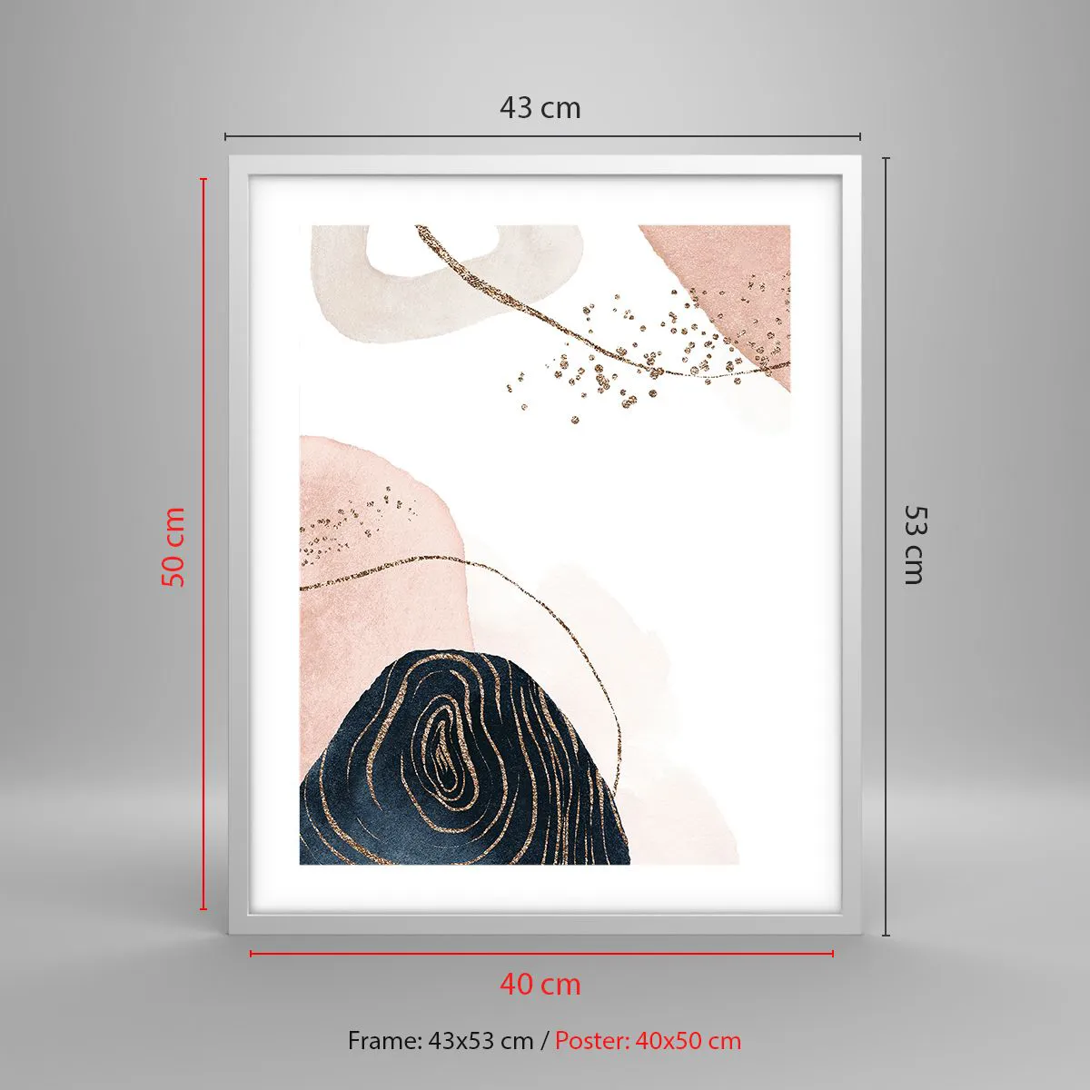 Poszter fekete keretben - Minden folyik - 40x50 cm