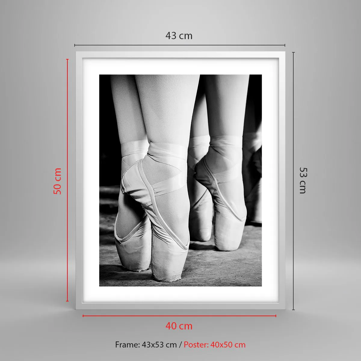 Affiche dans un cadre blanc - Poster - Ensemble, simple - 40x50 cm
